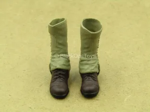 1/12 - WWII Captain Miller - Combat Boots w/Gaiters (Peg Type)