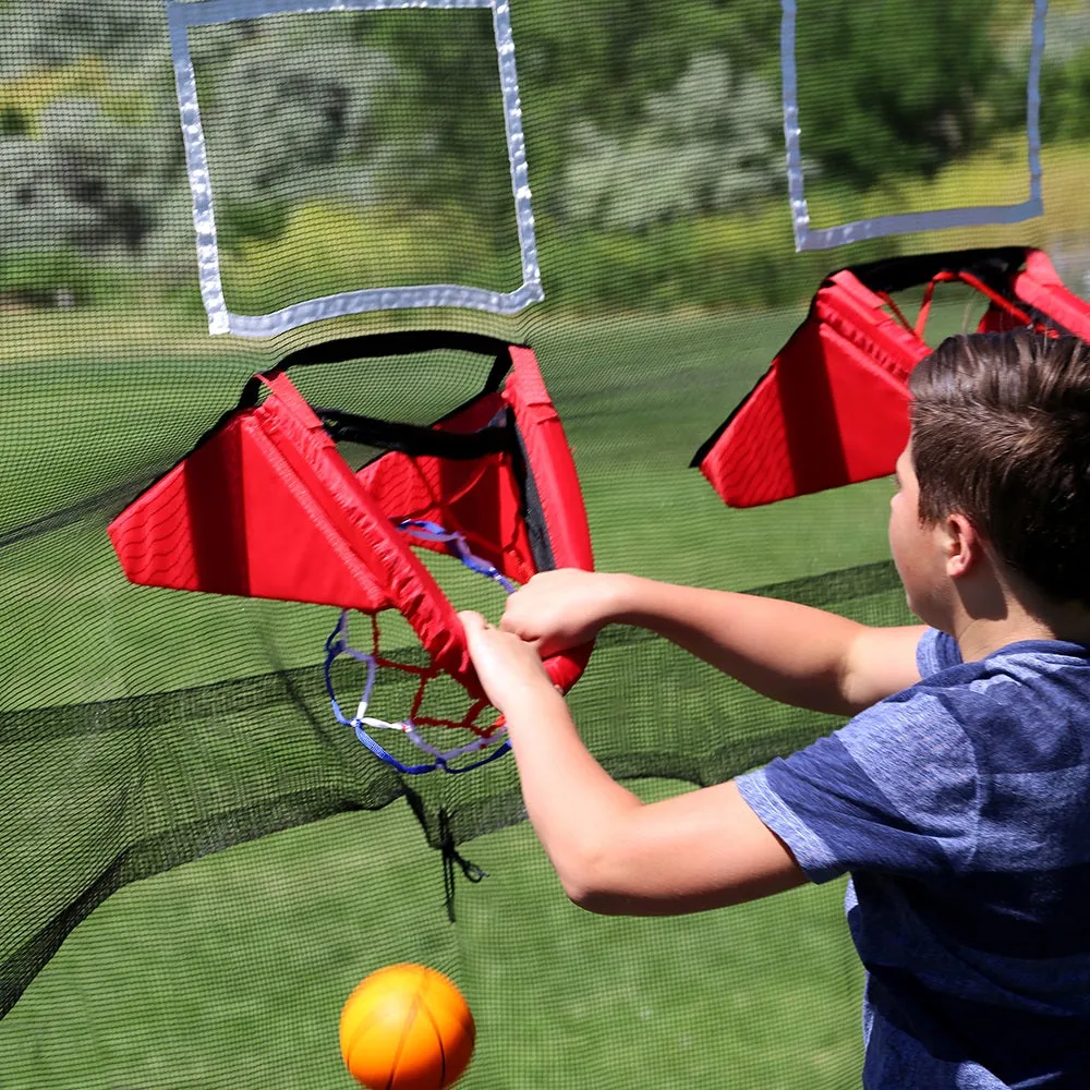 15' Trampoline Double Basketball Hoop Accessory