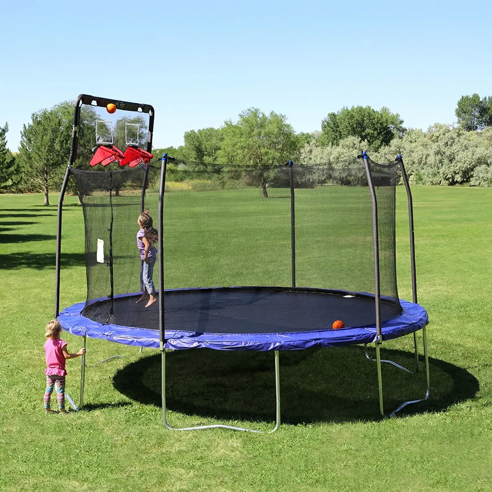 15' Trampoline Double Basketball Hoop Accessory