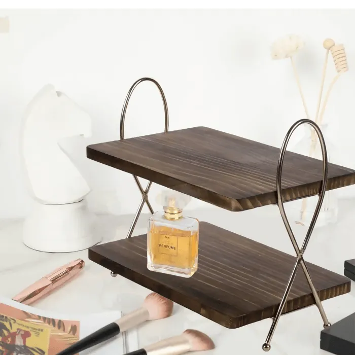 2-Tiered Stand, Cosmetics Organizer for Bathroom Bedroom and Kitchen Multi Functional Storage