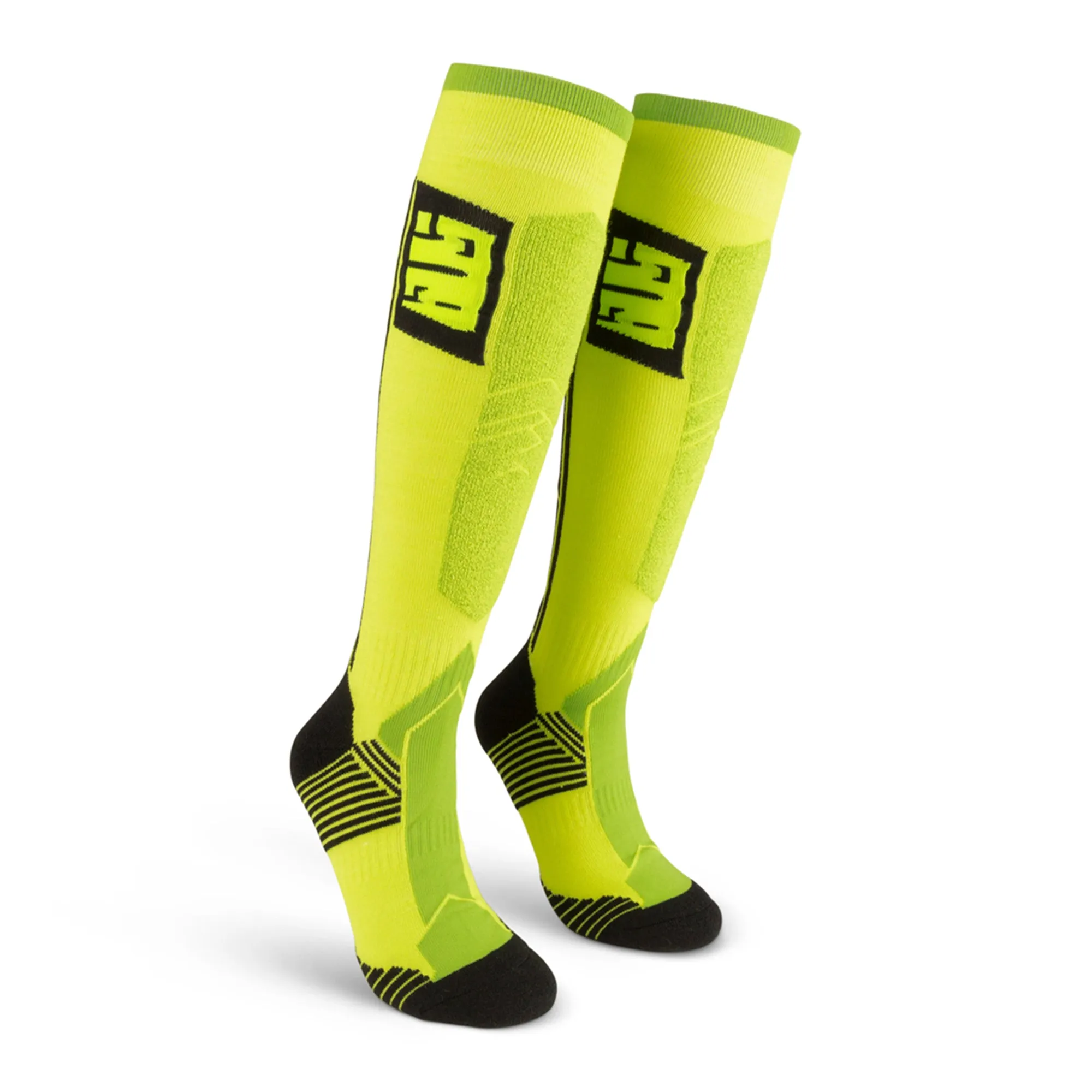 509  Acid green Tactical Sock Full Length Moisture Wicking Lightweight Soft