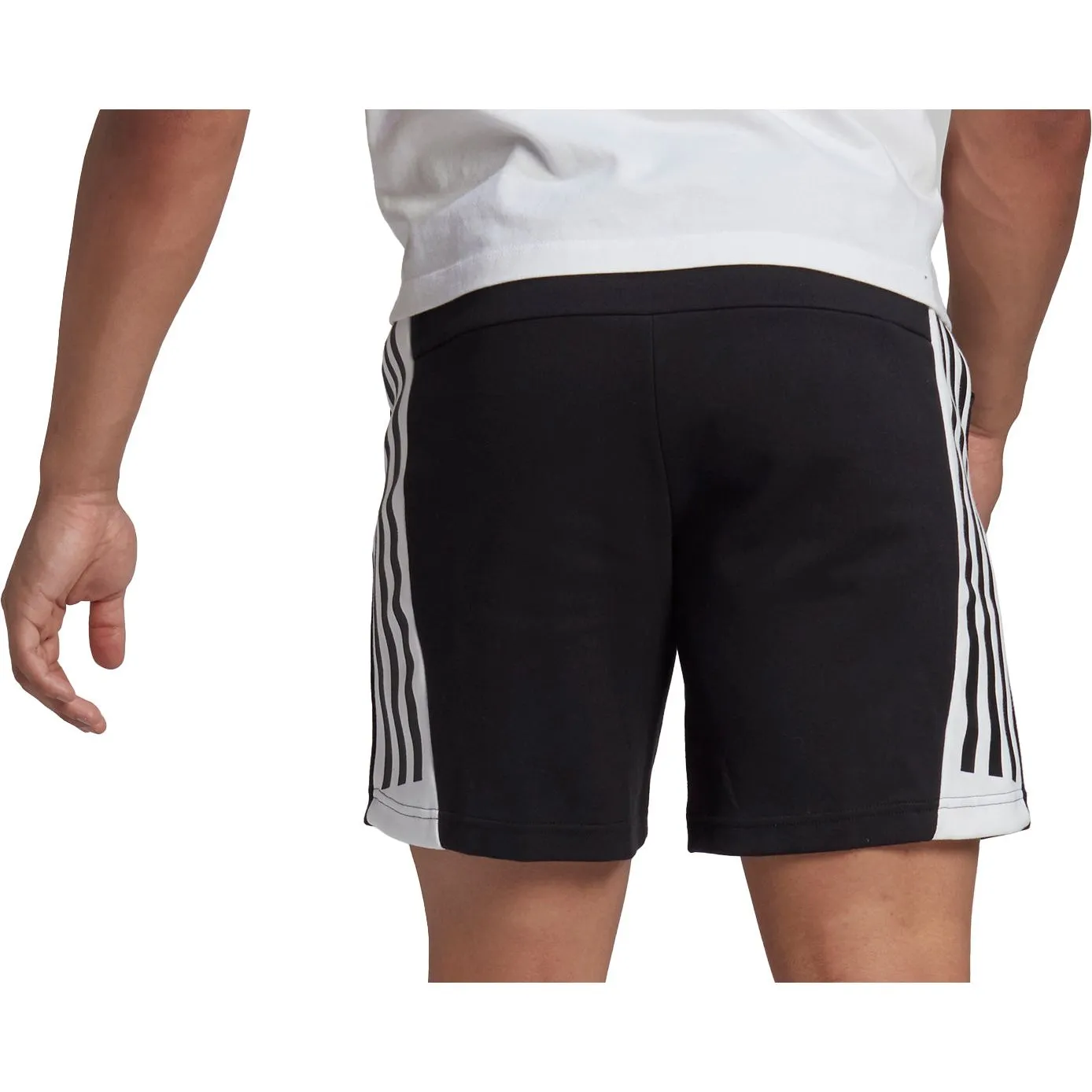 adidas Future Icons 3 Stripes Mens Training Shorts - Black