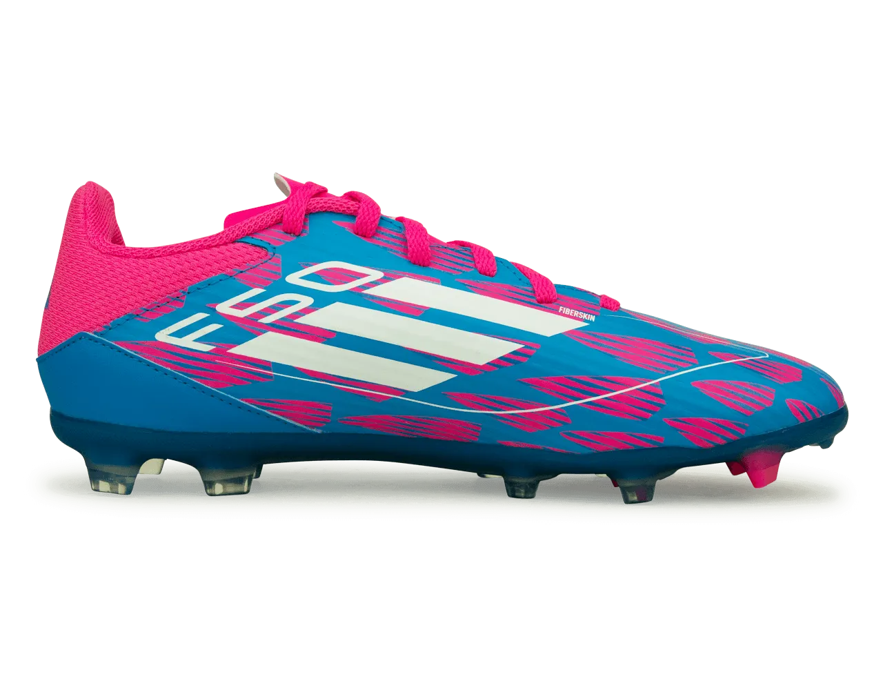 adidas Kids F50 League FG/MG Blue/White/Pink