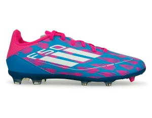 adidas Kids F50 League FG/MG Blue/White/Pink