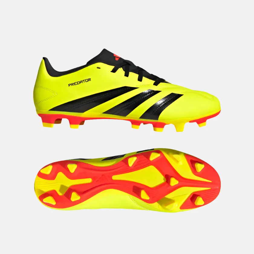 Adidas Predator Club Flexible Ground Unisex Football Shoes -Team Solar Yellow 2/Core Black/Solar Red