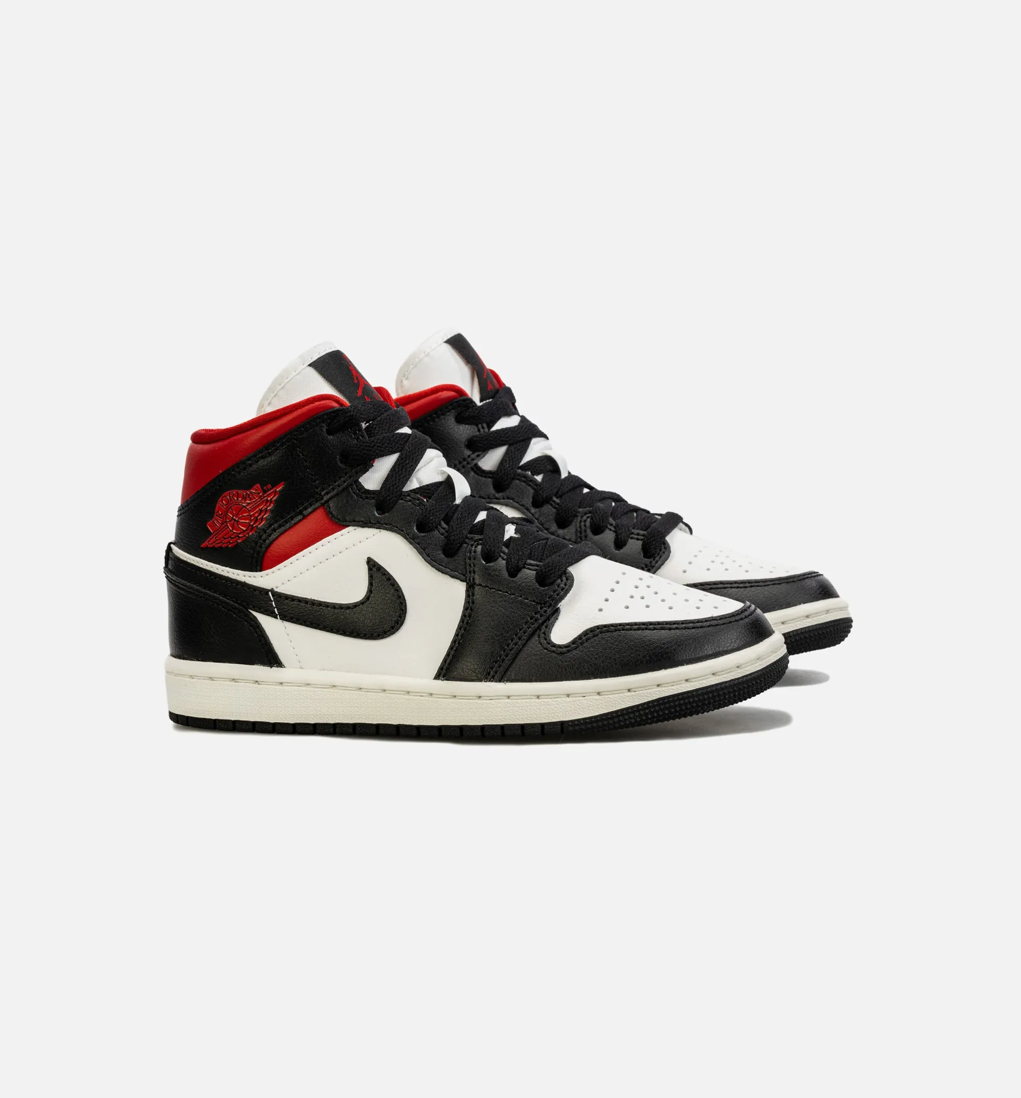 Air Jordan 1 Mid Womens Lifestyle Shoe - Black/Red