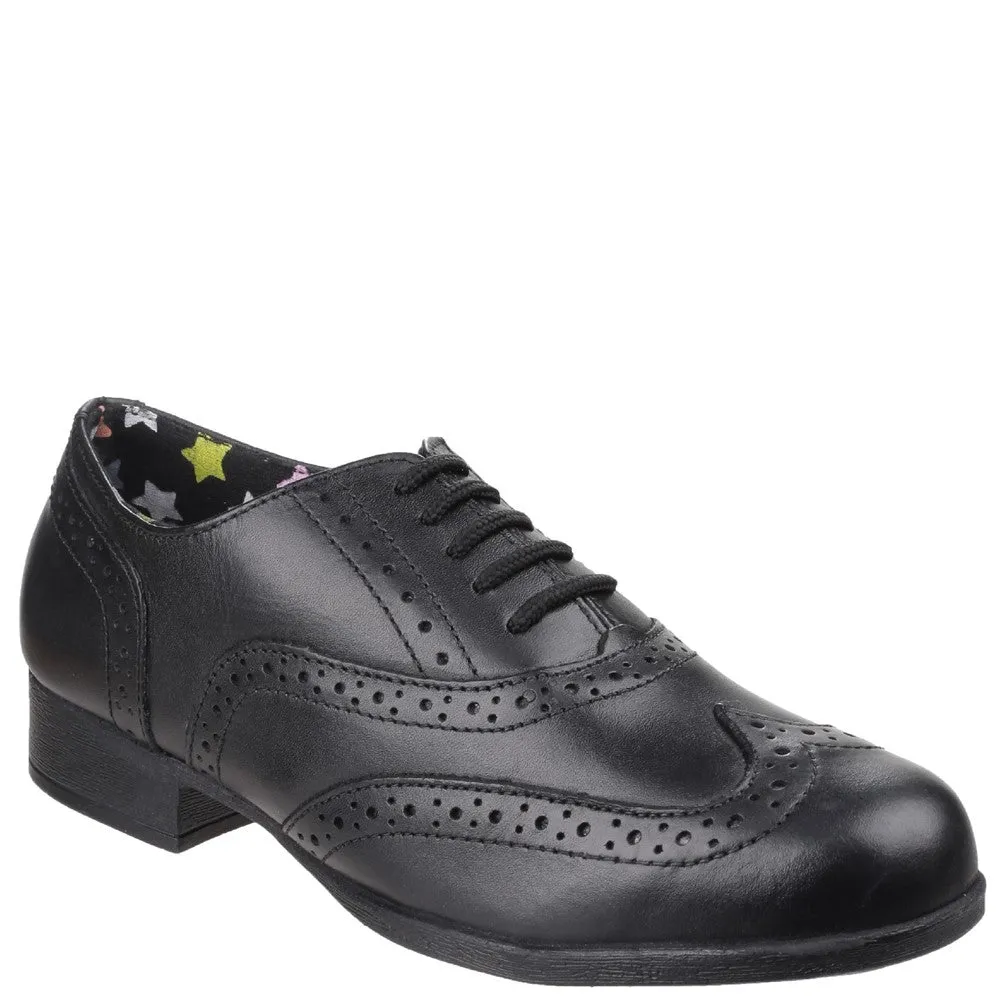 Black Kada Junior School Shoes