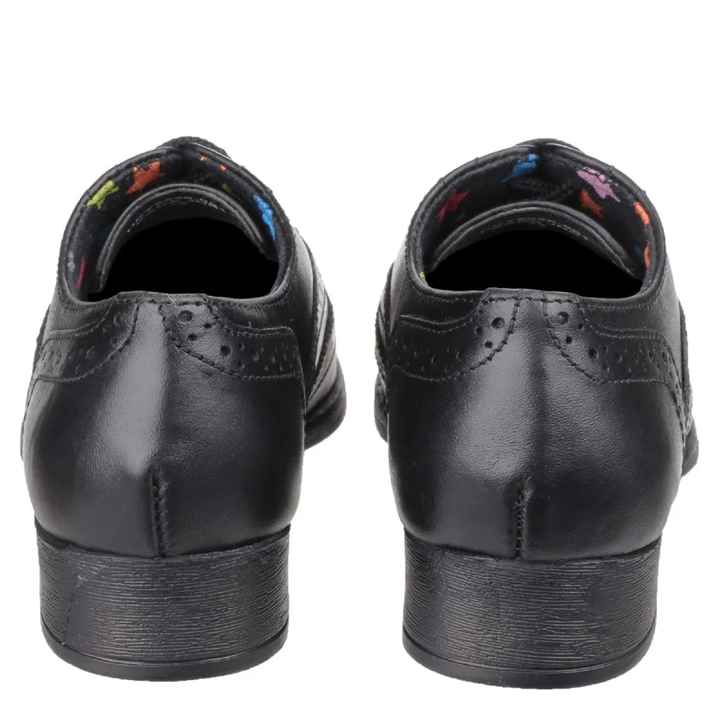 Black Kada Junior School Shoes