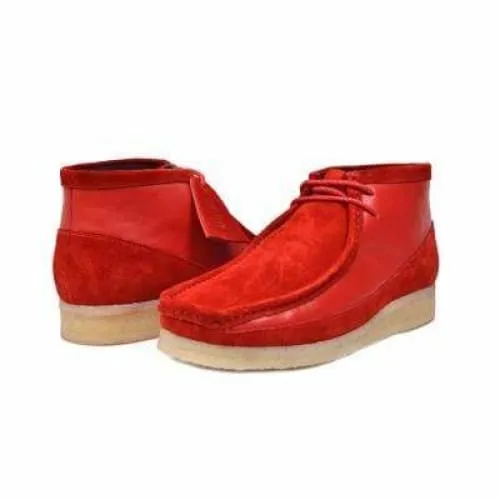 British Walkers Walker 100 Wallabee Boots Men's Red Suede and Leather