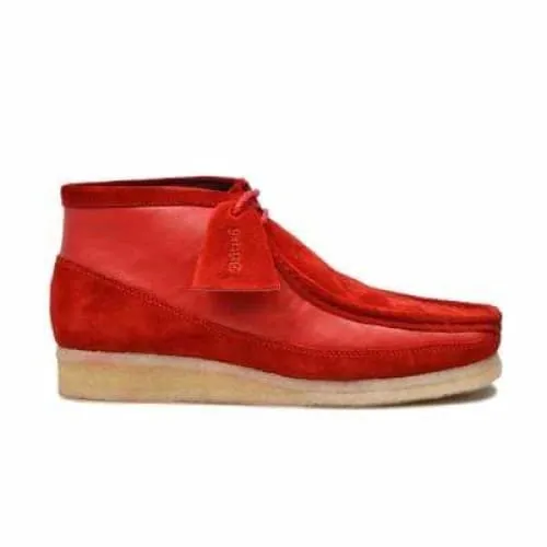 British Walkers Walker 100 Wallabee Boots Men's Red Suede and Leather