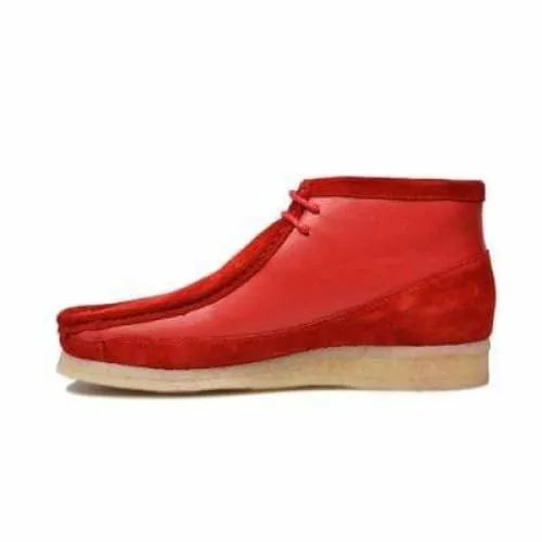 British Walkers Walker 100 Wallabee Boots Men's Red Suede and Leather