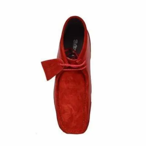 British Walkers Walker 100 Wallabee Boots Men's Red Suede and Leather