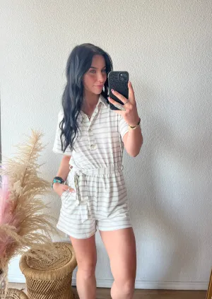 Carpe Diem Stripe Romper