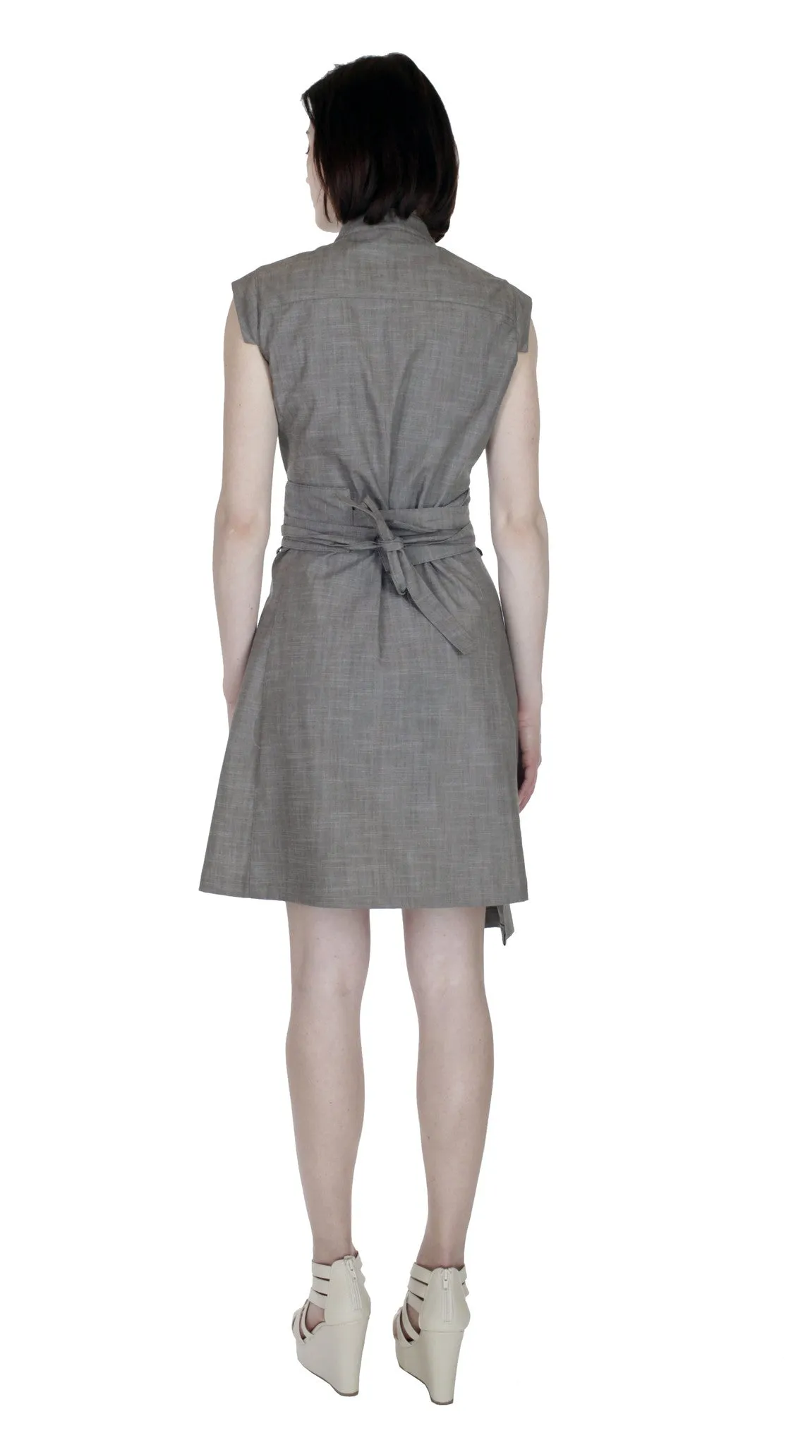 Classic Obi belt Shirtdress/  Cotton