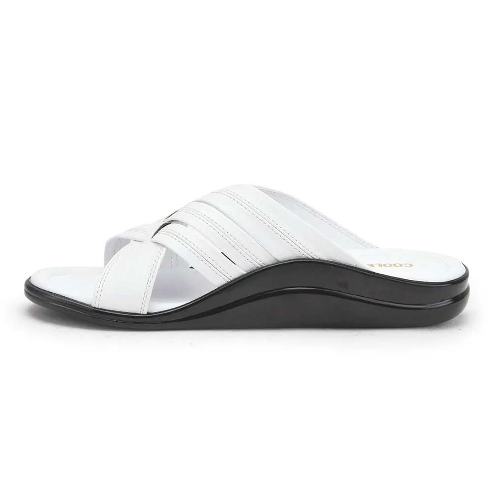 Coolers Casual Slippers For Men (White) TAYLOR By Liberty