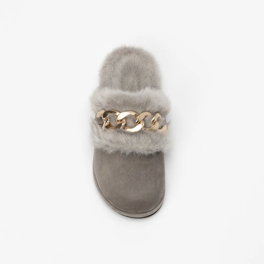 EFSAI CHAINS - faux fur slides