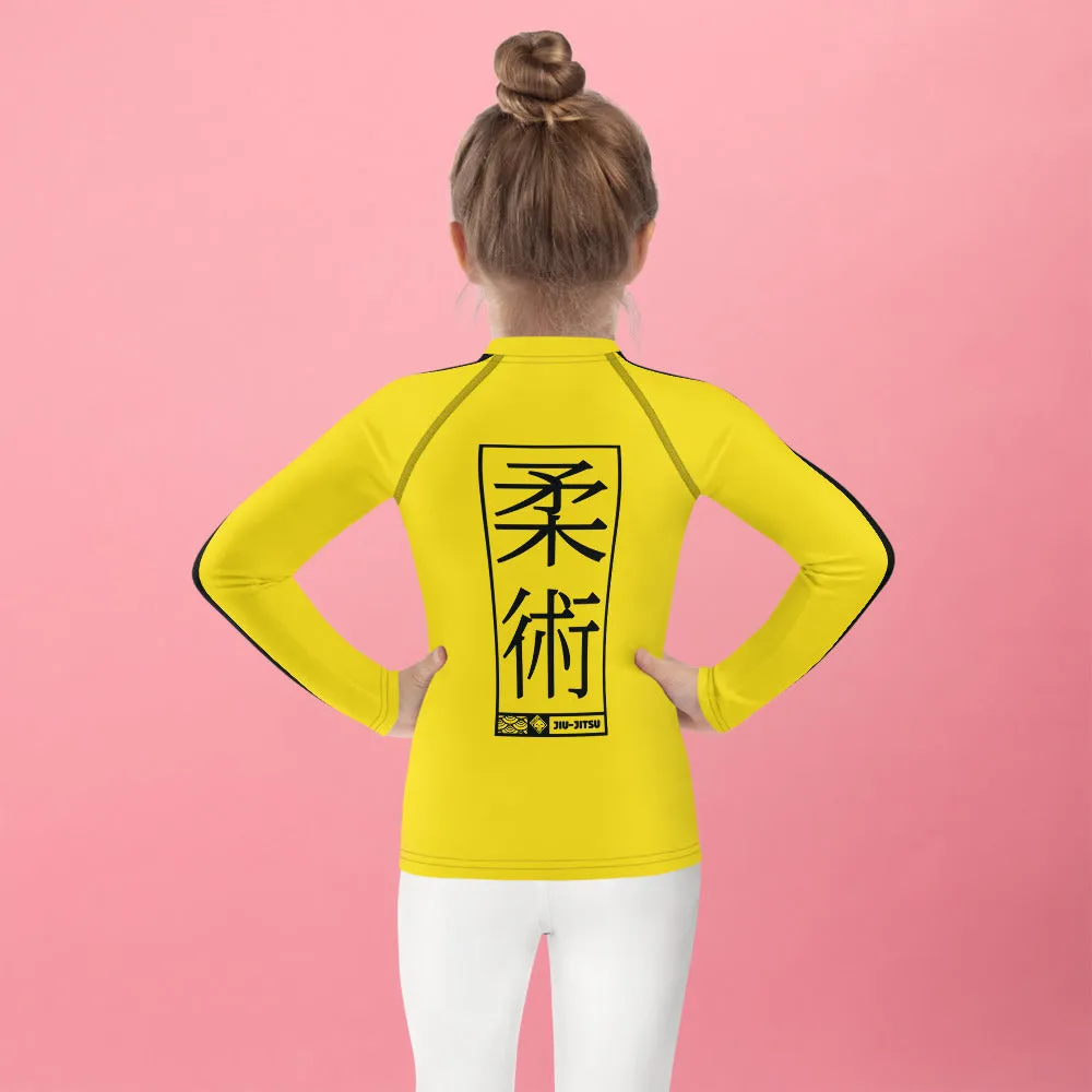 Empower Your Little Warrior: Girls' Bruce Lee Kill Bill Rash Guard - Jiu-Jitsu 020