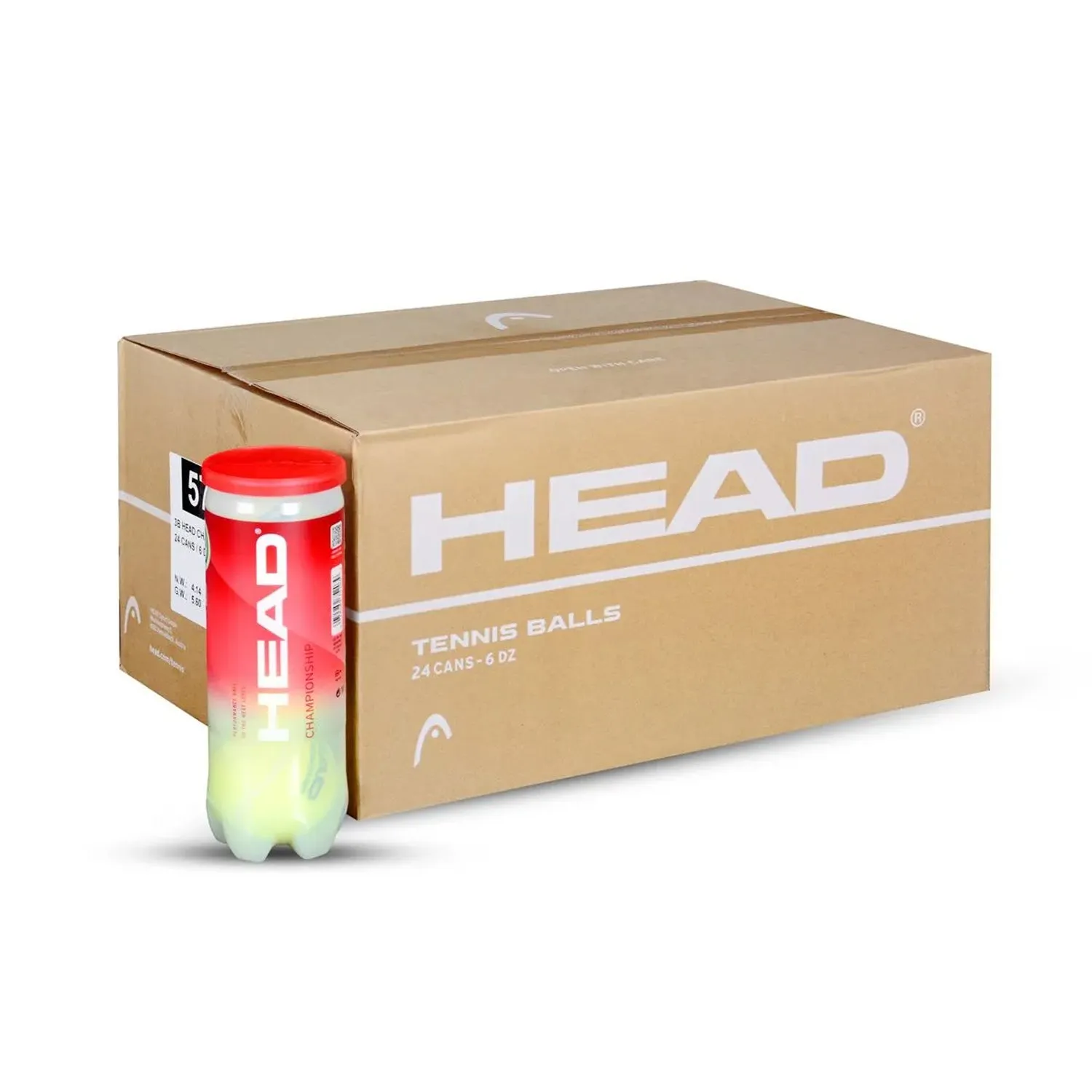 Head Championship Tennis Balls Carton (24 Cans)