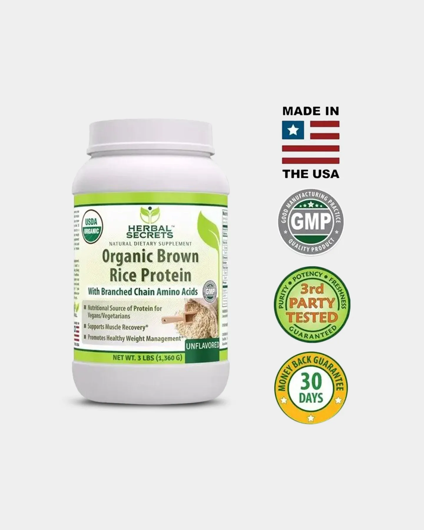 Herbal Secrets Organic Brown Rice Protein