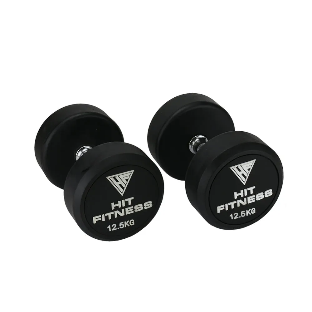 Hit Fitness Round Rubber Dumbbells | 12.5kg