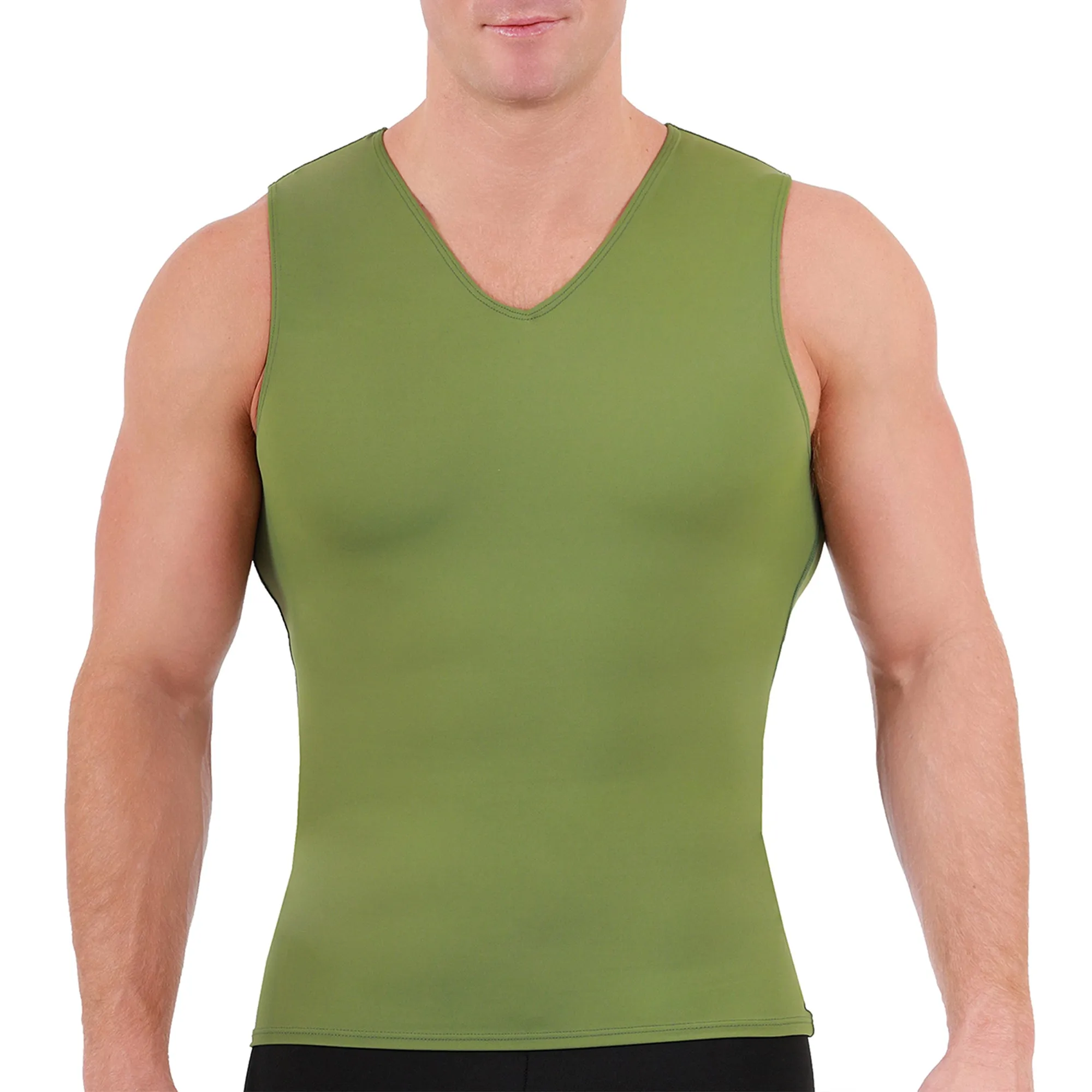 Insta Slim Medium Compression Sleeveless V-Neck Tank 2VAT0N1