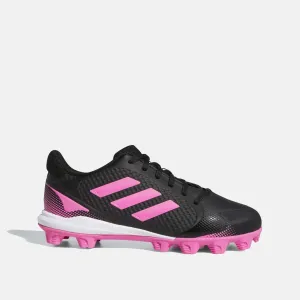 Kids' Purehustle 2.0 MD Baseball Cleats, Black/Screaming Pink