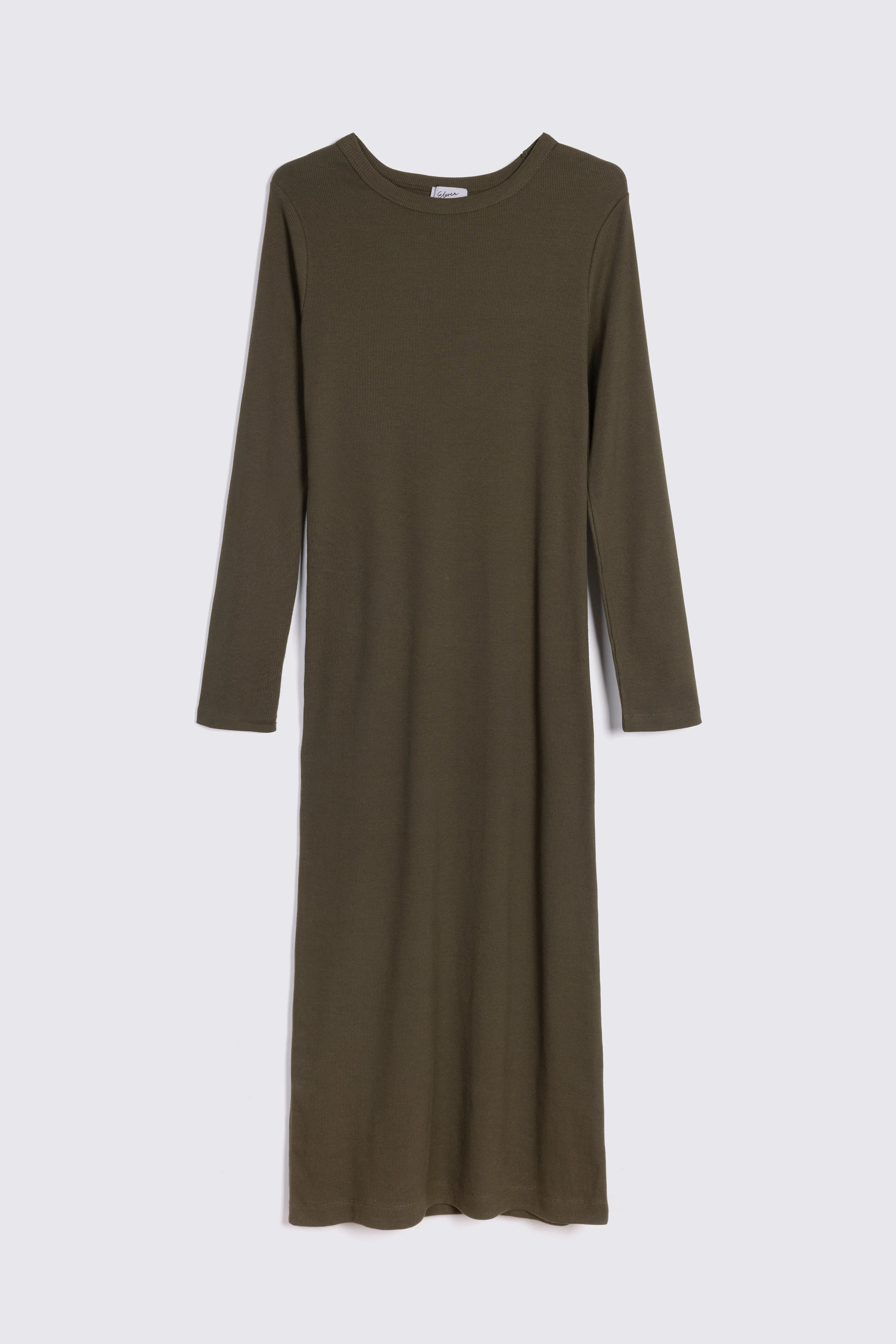 LIZZY RIB JERSEY DRESS (OLIVE)