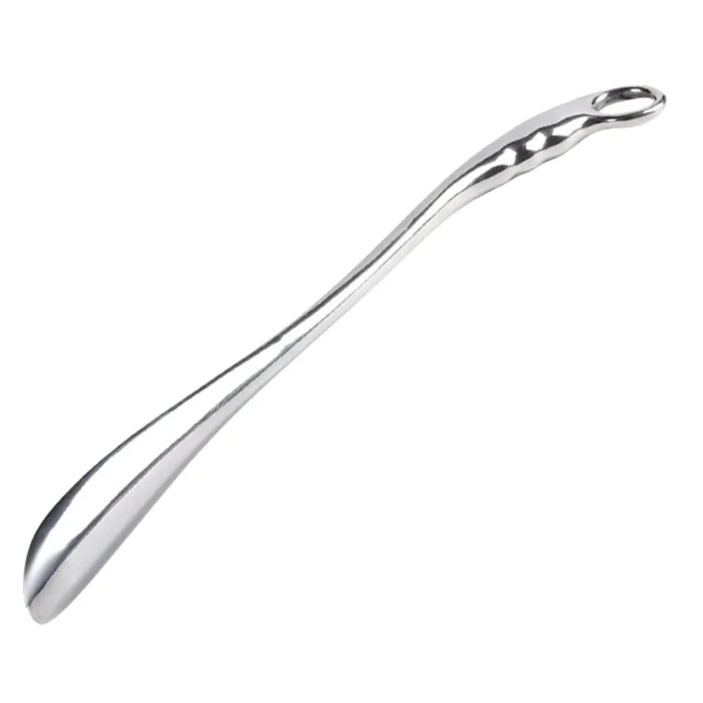 Luxury Silver-Tone Solid Metal Shoehorn