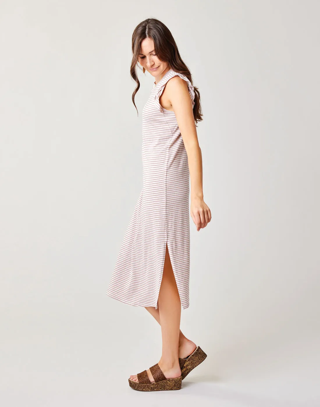 Maeve Dress: Fawn Stripe