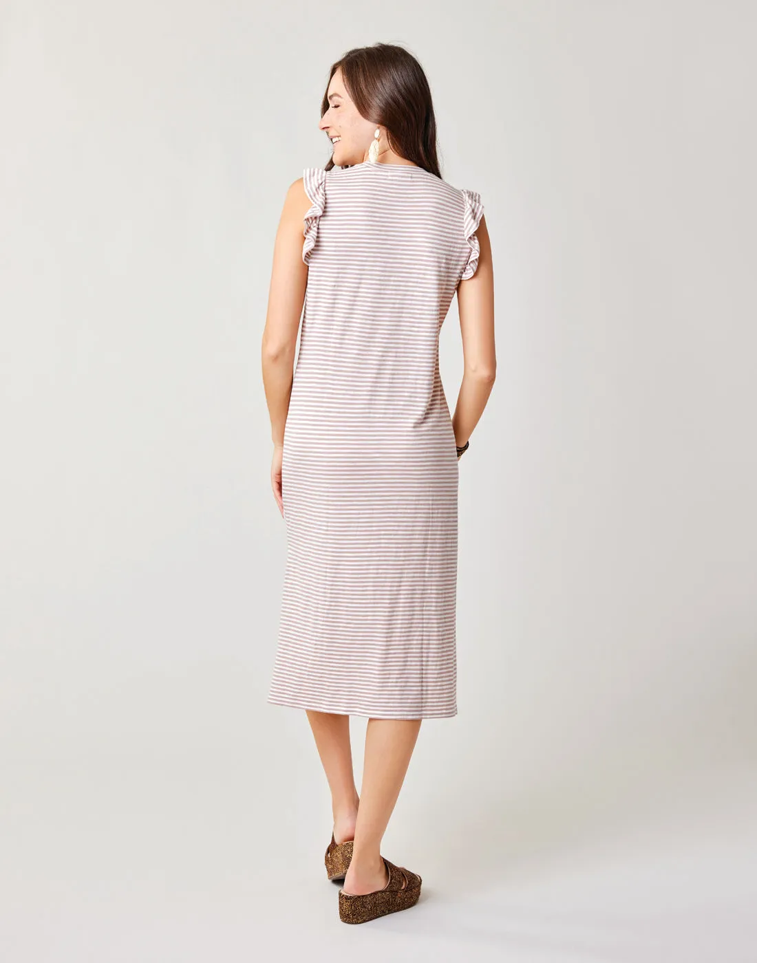 Maeve Dress: Fawn Stripe