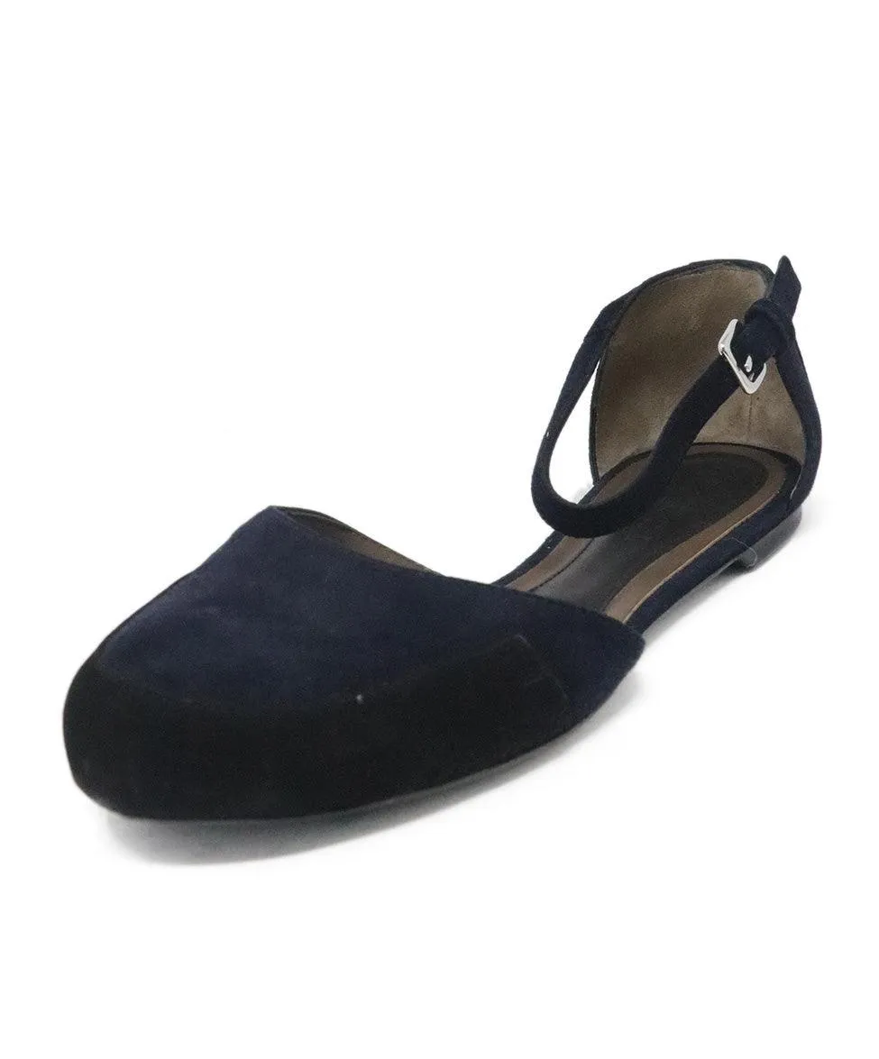 Marni Navy & Black Suede Flats sz 9