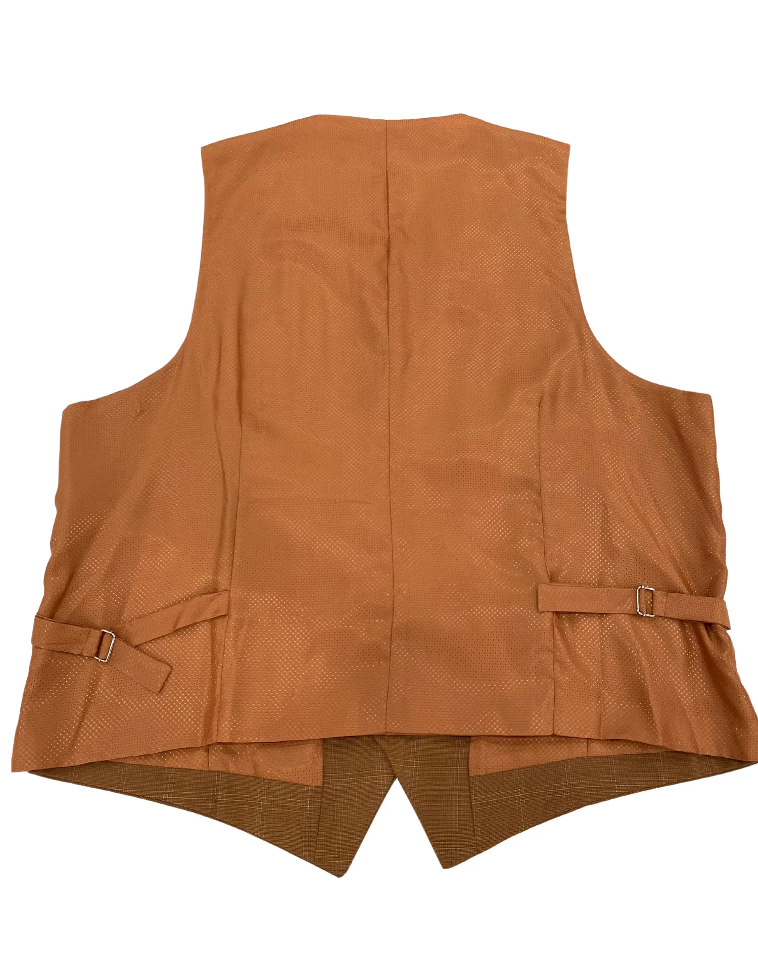 Mazari Windowpane Performance Stretch Vest - Rust Brown