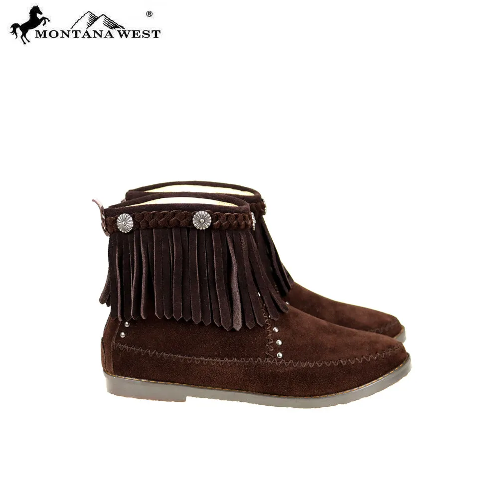 MBT-1906  Montana West Western Booties - Coffee By Size