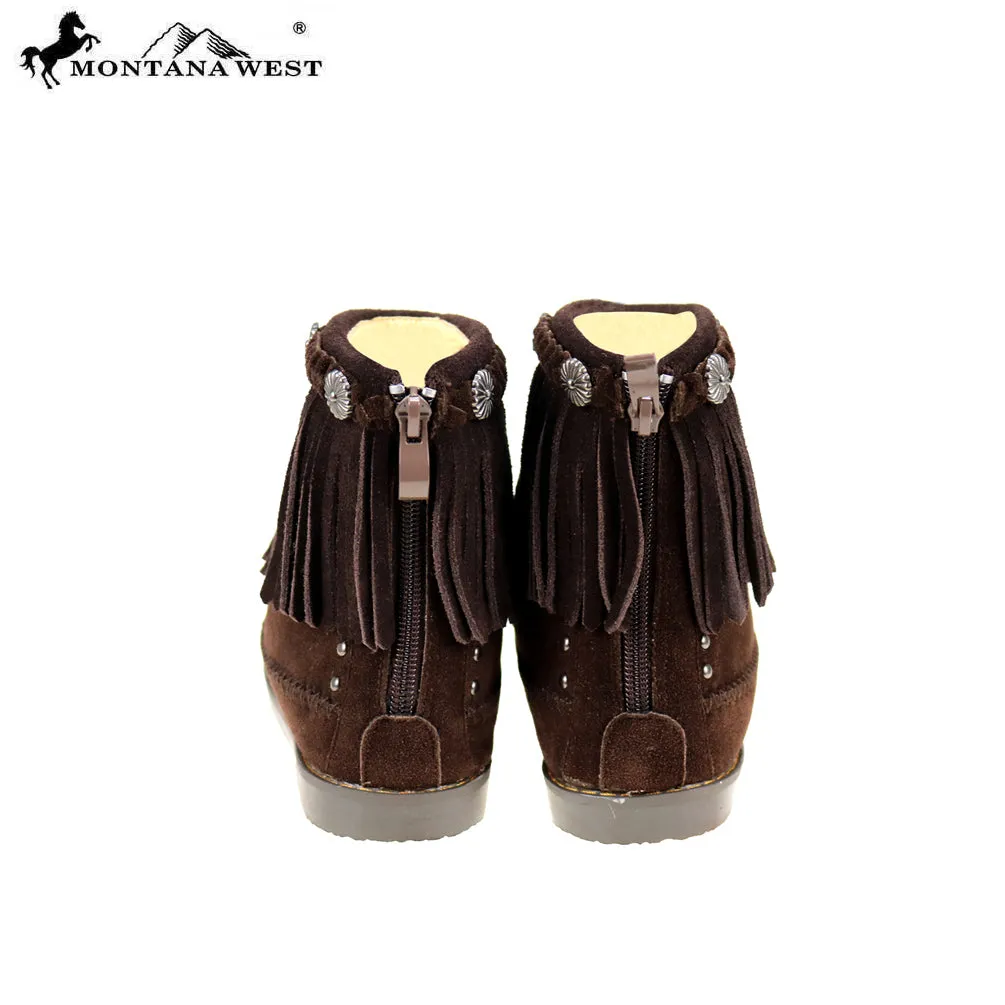 MBT-1906  Montana West Western Booties - Coffee By Size