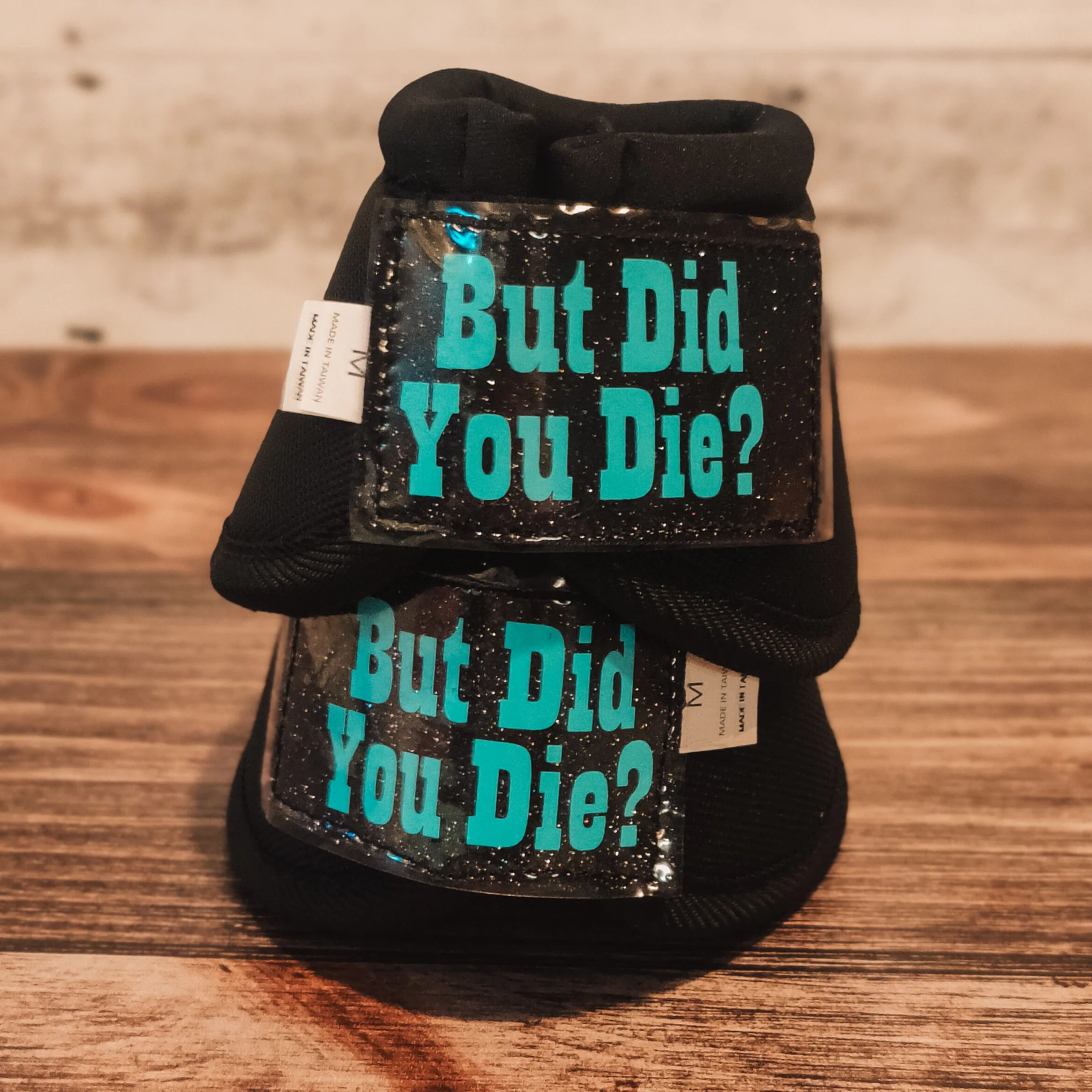 Medium "But Did You Die?" Black Iconoclast Bells w/ Black Glitter