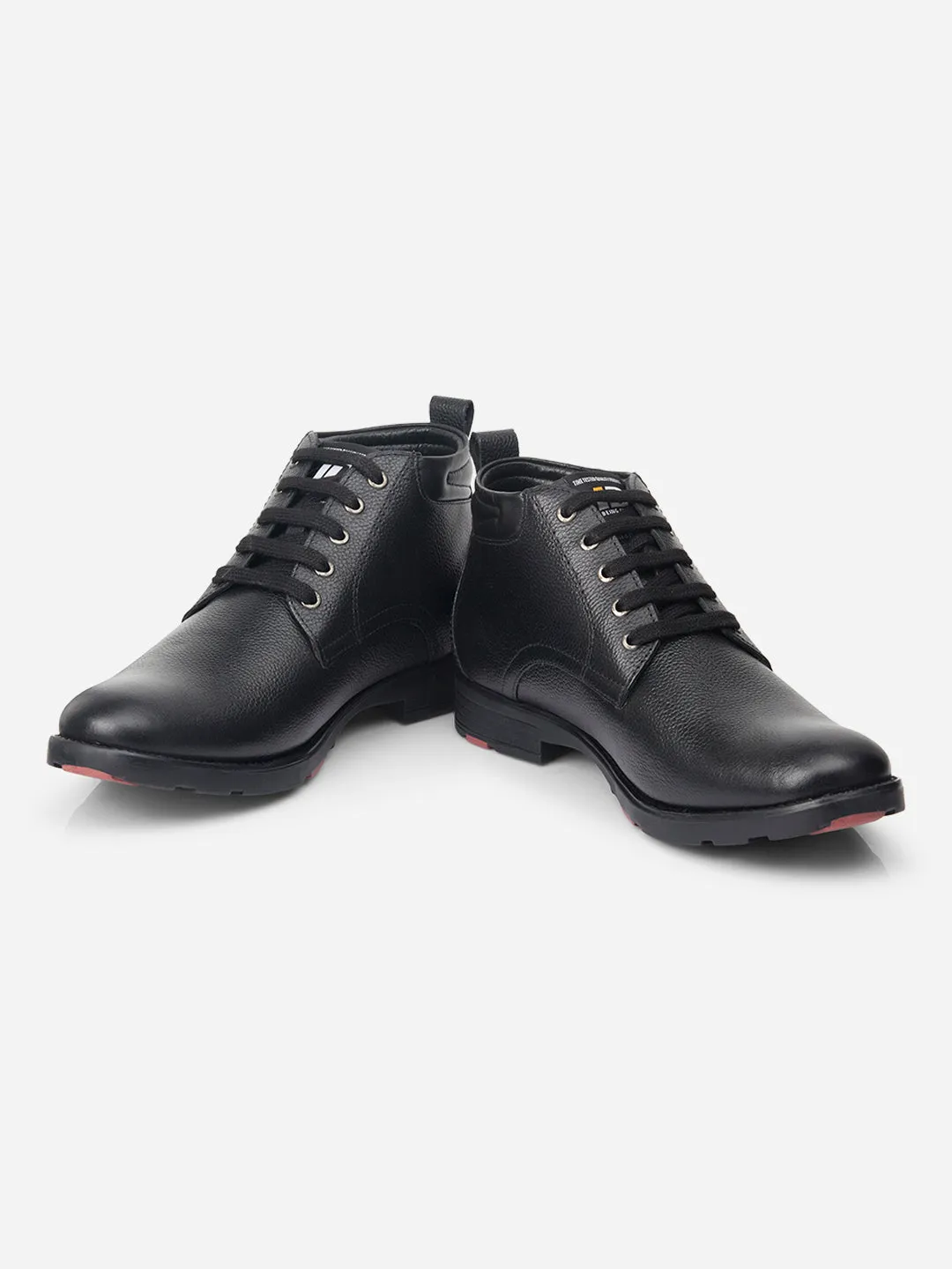 Stylish Mens Black Leather Ankle Boots - ID1073, Perfect for Any Occasion