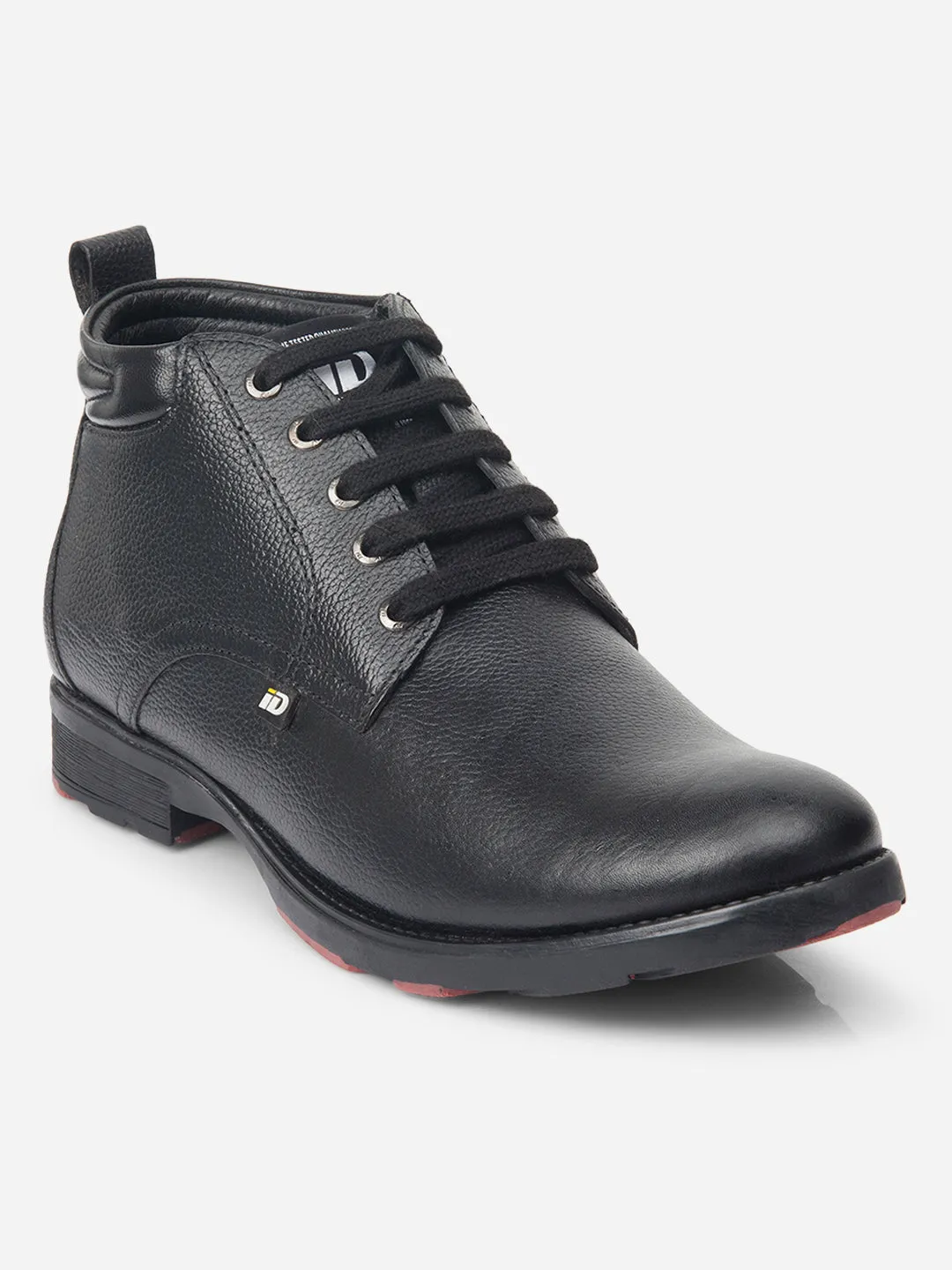 Stylish Mens Black Leather Ankle Boots - ID1073, Perfect for Any Occasion