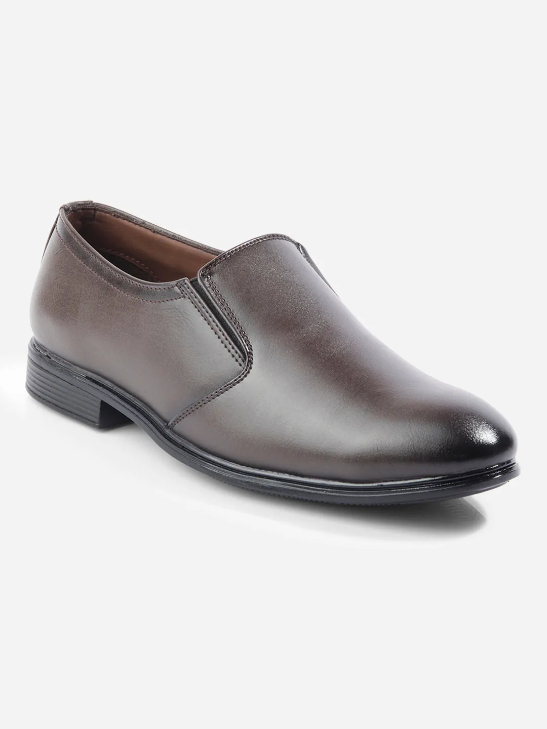 Men's Brown Round Toe Slip On Formal (IX1075)