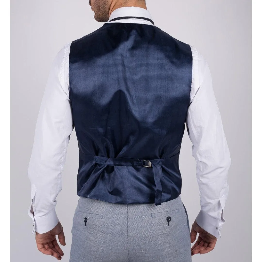 Mens Herringbone Tweed Gatsby Blinders Classic Double Breasted Waistcoat