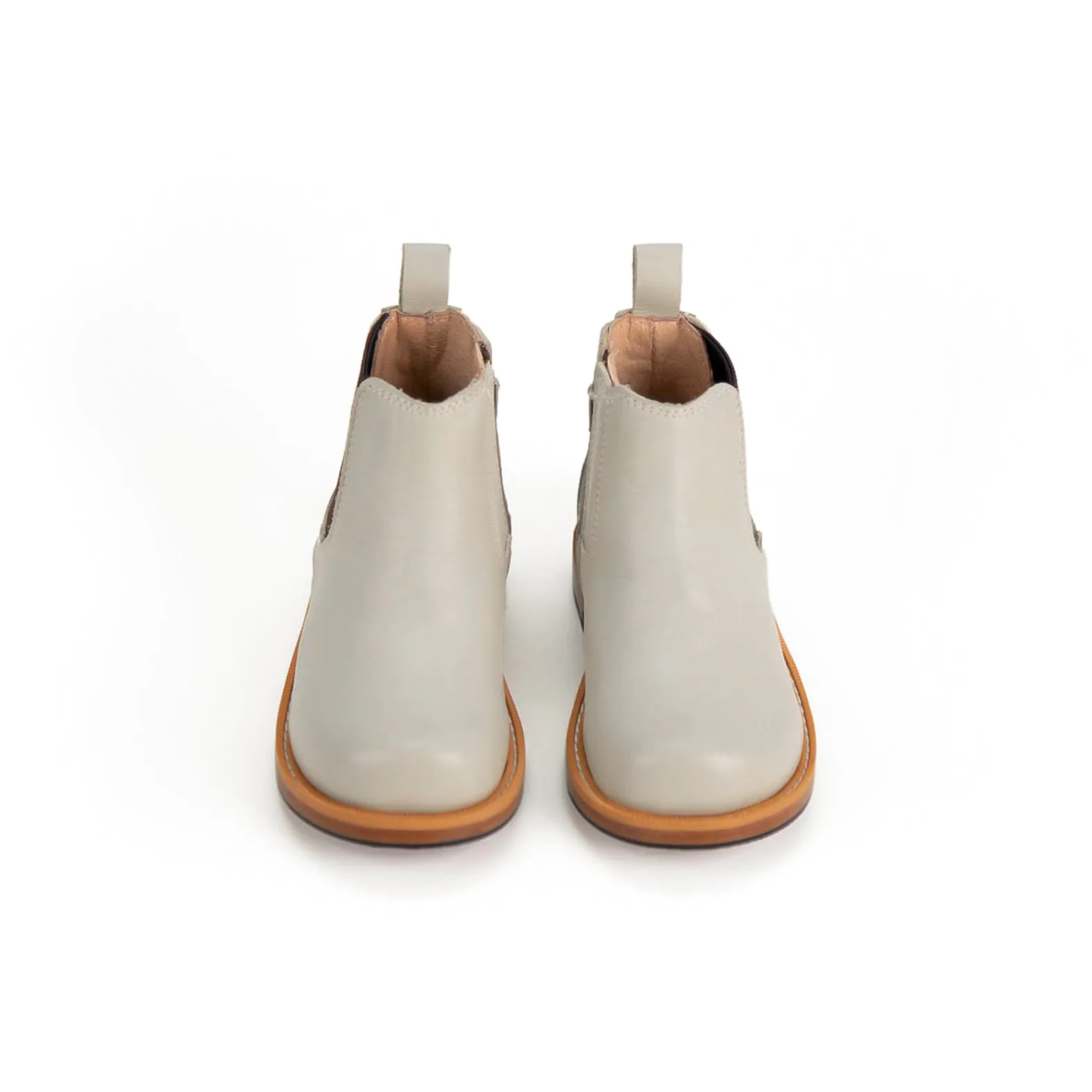 MK22775 - Chelsea Hawks Boots Bone [Children's Leather Boots]