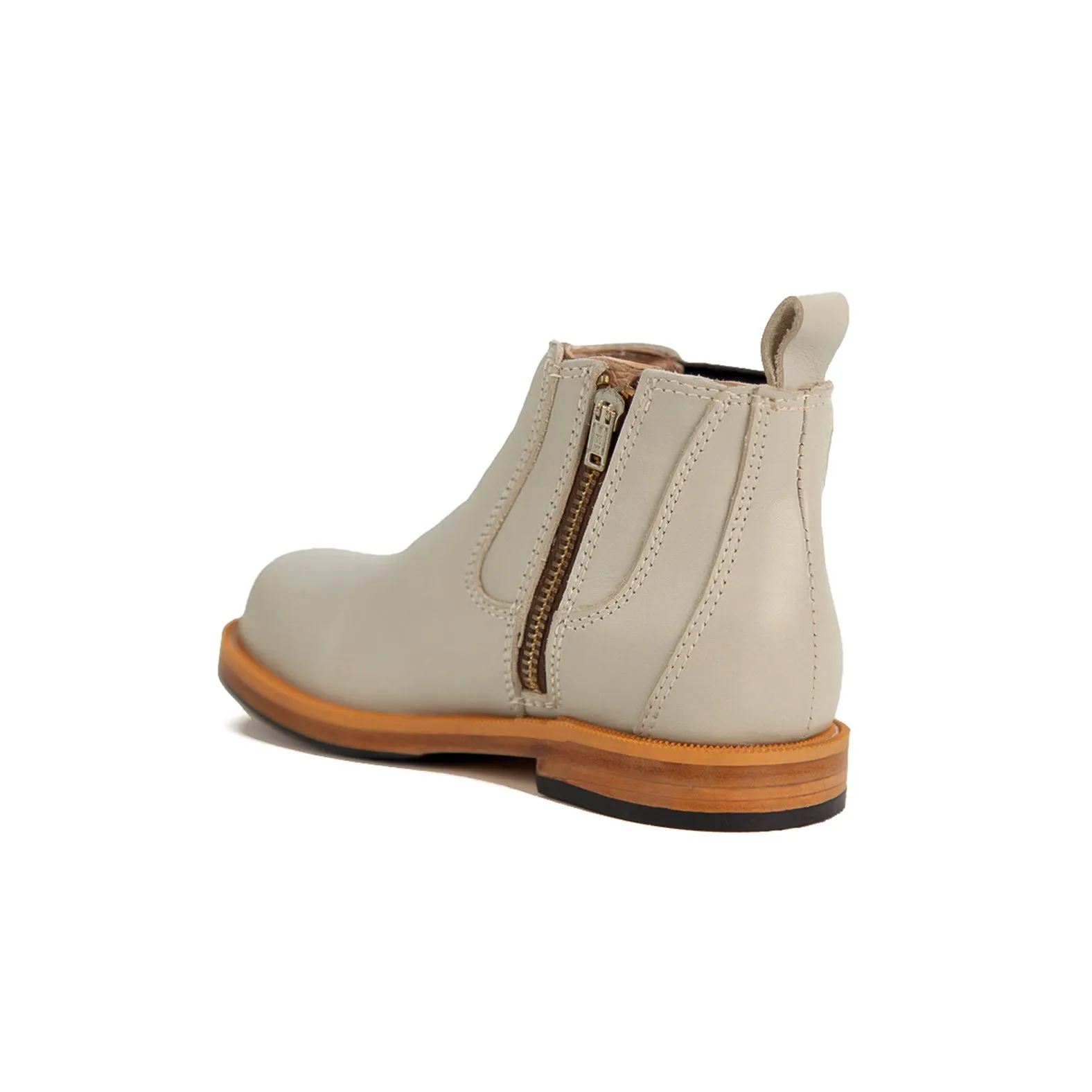 MK22775 - Chelsea Hawks Boots Bone [Children's Leather Boots]