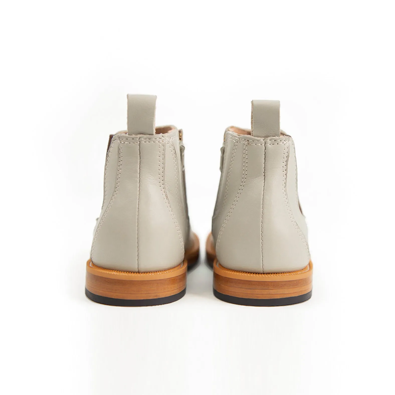 MK22775 - Chelsea Hawks Boots Bone [Children's Leather Boots]