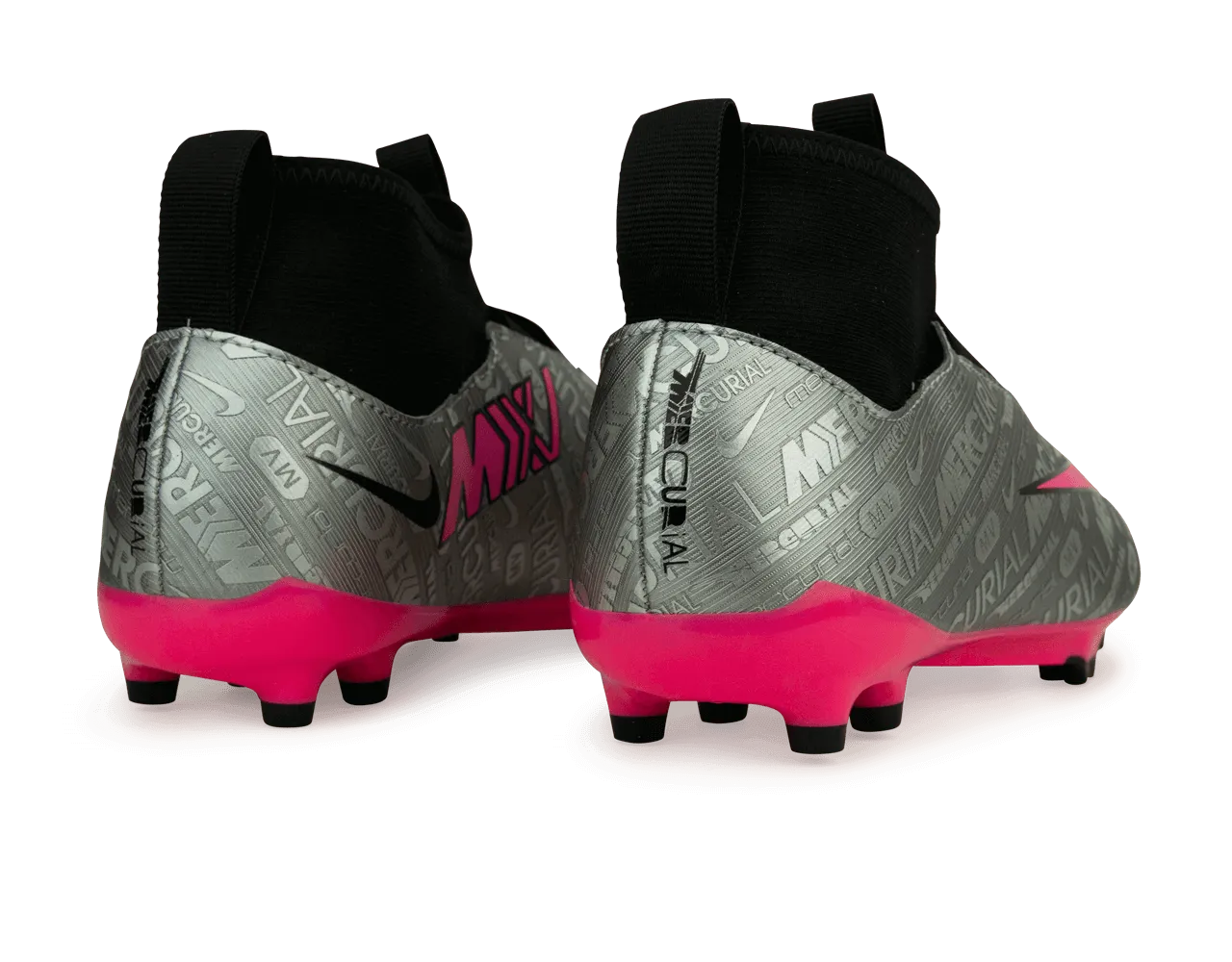 Nike Kids Zoom Mercurial Superfly 9 Academy XXV FG/MG Silver/Pink