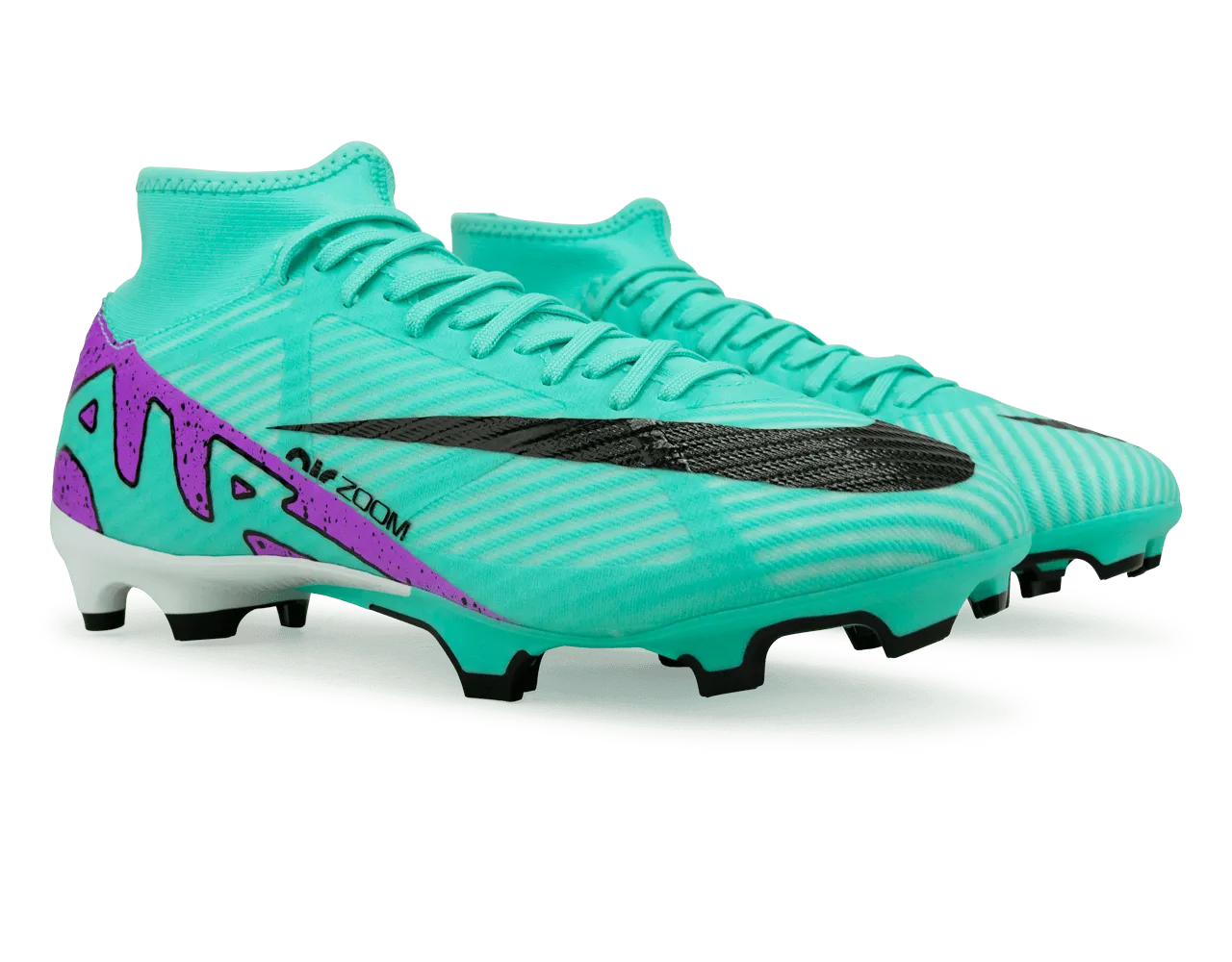 Nike Men's Zoom Mercurial Superfly 9 Academy FG/MG Turquoise/Black/Purple