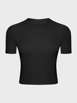 Nude Breathable Yoga Tee for Women