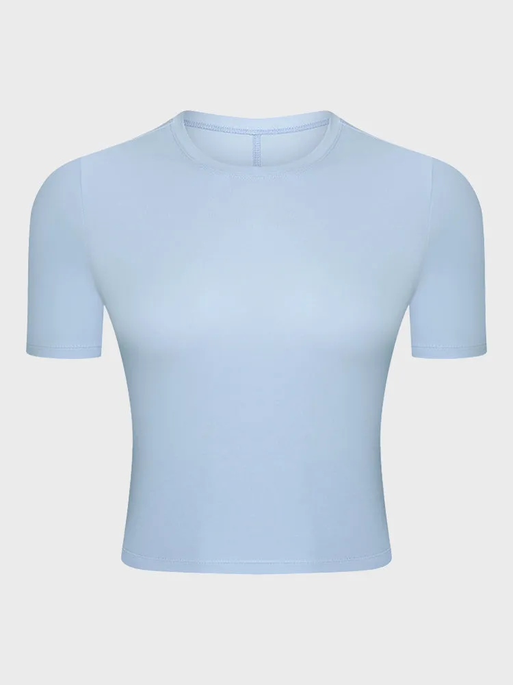 Nude Breathable Yoga Tee for Women