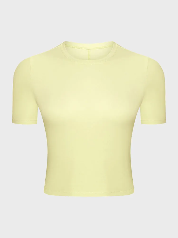 Nude Breathable Yoga Tee for Women