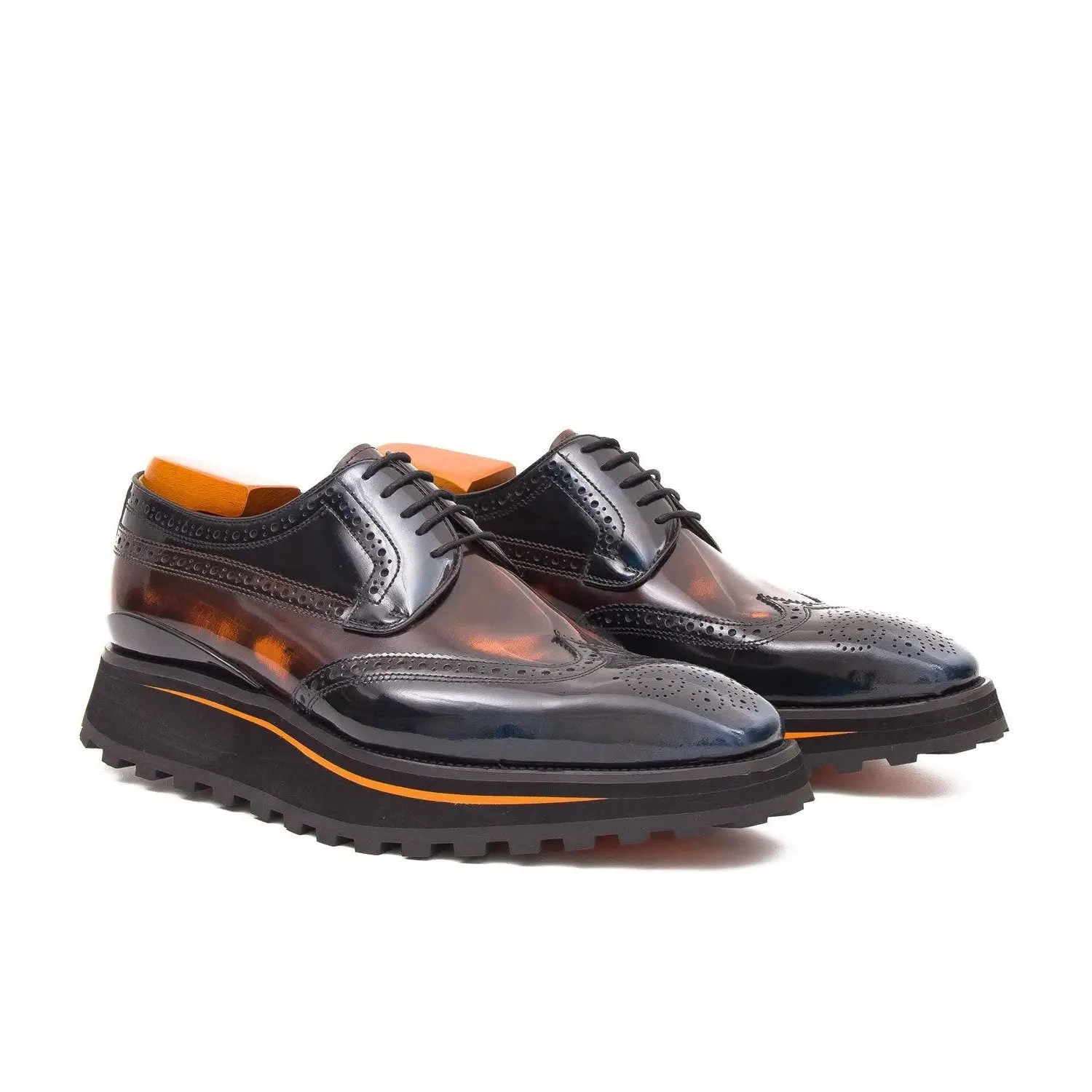 Patent leather shoes Platform brogues