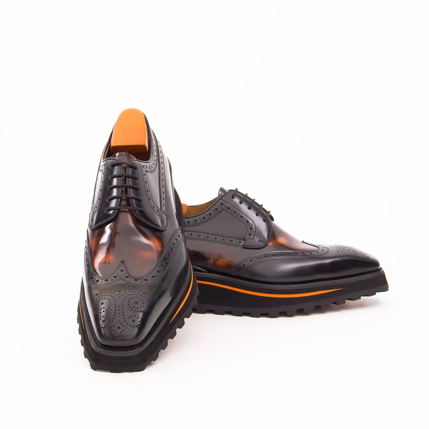 Patent leather shoes Platform brogues