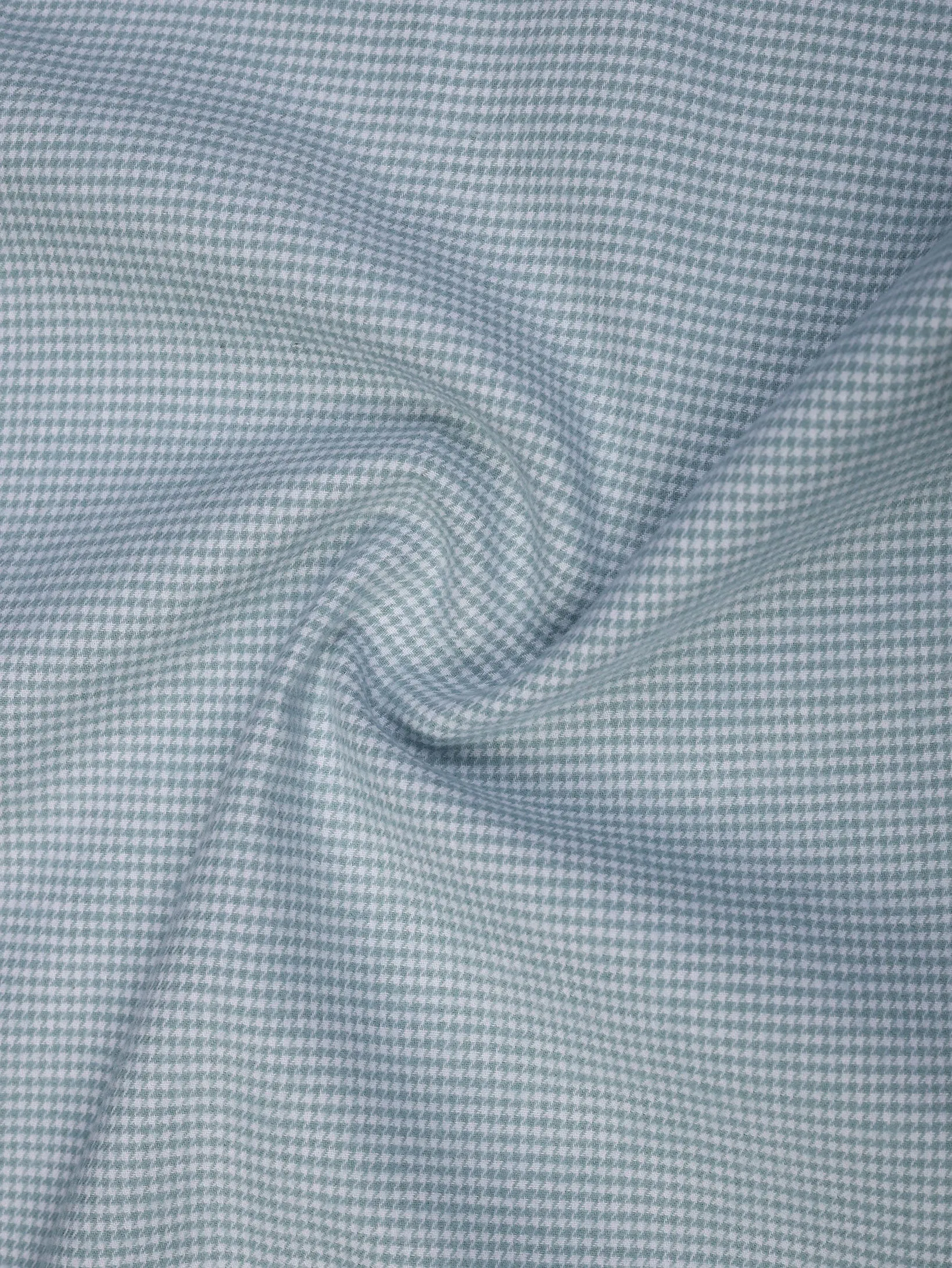 Pistachio Shepherd Check Cotton Shirt